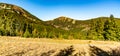 Snezka - the highest mountain of Czech Republic. View from valley. Giant Mountains, Krkonose National Park