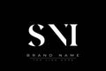 SNI abstract letter logo design Royalty Free Stock Photo