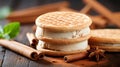 Snickerdoodle Sandwich Minis: Luscious scoops of ice cream nestled between cinnamon-sugar cookies