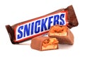 Snickers chocolate bar isoated on white