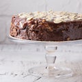 Snickers Chocolate Cheesecake, Caramel, Nougat and Peanut Cake Royalty Free Stock Photo