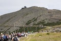 Sniezka is a mountain on the border between the Czech Republic and Poland Royalty Free Stock Photo