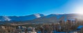 Sniezka mountain and Karkonosze panorama Royalty Free Stock Photo