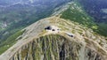 Sniezka mountain with St. Lawrence Chapel and Polish meteorological observatory, Czech Republic Royalty Free Stock Photo