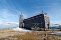 Czech post office a the top of Sniezka mountain. Royalty Free Stock Photo