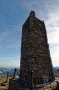 Monument on sniezka mountain. Royalty Free Stock Photo