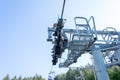 Snieznik chairlift on a beautiful sunny day