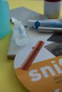 Sniff materials for drug consumption under controlled surroundings for help