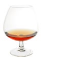 Snifter glass of cognac Royalty Free Stock Photo