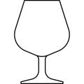 Snifter glass icon, cocktail glass name related vector