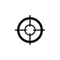 Sniper crosshairs bold icon.