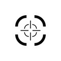 Sniper crosshairs bold icon.