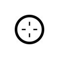 Sniper crosshairs bold icon.