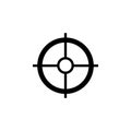 Sniper crosshairs bold icon.