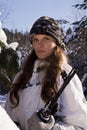 Sniper girl Royalty Free Stock Photo