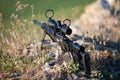 Sniper rifle with bipod on combat position Royalty Free Stock Photo