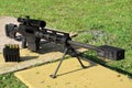 Sniper rifle caliber .50 BMG in front Royalty Free Stock Photo