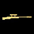 Sniper rifle icon, desert camouflage color