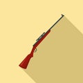 Sniper rifle icon, flat style Royalty Free Stock Photo