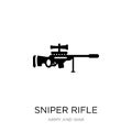 sniper rifle icon in trendy design style. sniper rifle icon isolated on white background. sniper rifle vector icon simple and Royalty Free Stock Photo