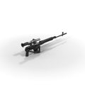 Sniper rifle isolated on white. 3D illustration