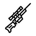 sniper rifle line icon vector illustration