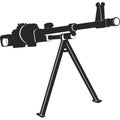 Sniper rifle with optical sight on the rack. Royalty Free Stock Photo
