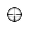 Sniper rifle scope crosshairs.Military AR aiming collimator sight