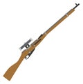 Sniper rifle. Target shot long gun. Military weapon Royalty Free Stock Photo