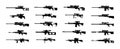 Sniper rifles set. Royalty Free Stock Photo