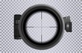 Sniper scope crosshairs in realistic style Royalty Free Stock Photo