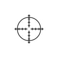 Sniper scope crosshairs thin icon Royalty Free Stock Photo