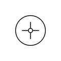 Sniper scope crosshairs thin icon Royalty Free Stock Photo