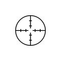 Sniper scope crosshairs thin icon Royalty Free Stock Photo