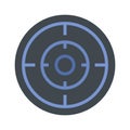 Sniper scope icon, flat style Royalty Free Stock Photo