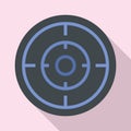 Sniper scope icon, flat style Royalty Free Stock Photo
