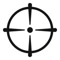 Sniper scope icon, simple style Royalty Free Stock Photo