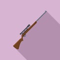 Sniper scope rifle icon, flat style Royalty Free Stock Photo