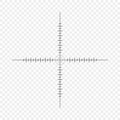 Sniper scope, scale. Crosshairs with tick marks. Icon. Vector concept of target search. Element isolated on light background. Royalty Free Stock Photo