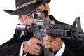Sniper sight on target Royalty Free Stock Photo