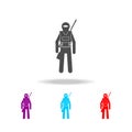 sniper silhouette icon. Elements of special forces in multi colored icons. Premium quality graphic design icon. Simple icon for we