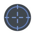 Sniper target icon, flat style