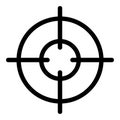 Sniper target Hand drawn, Vector, Eps, Logo, Icon, silhouette Illustration by crafteroks for different uses. Visit my website at h