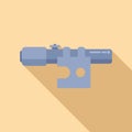 Sniper telescopic sight icon flat vector. Rifle gun Royalty Free Stock Photo