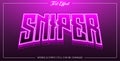 sniper esport editable text effect style