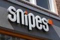 Snipes shop logo sign above the entrance in Utrecht