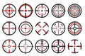 Crosshairs icons set on white background. Target aim and aiming to bullseye signs symbol.