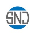 SNJ letter logo design on white background. SNJ creative initials circle logo concept. SNJ letter design Royalty Free Stock Photo