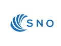 SNO letter logo design on white background. SNO creative circle letter logo