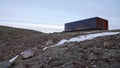 Snohetta lookout hut in Dovrefjell National Oark in Norway Royalty Free Stock Photo